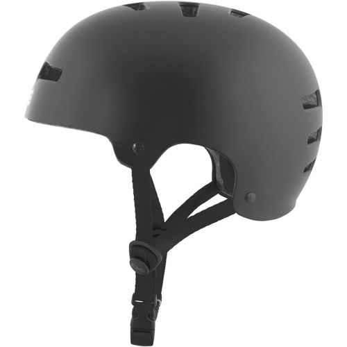  TSG Evolution Bike & Skate Helmet w/Snug Fit in Satin Black for Cycling, BMX, Skateboarding, Rollerblading, Roller Derby, E-Boarding, E-Skating, Longboarding, Park Skating, Urban E