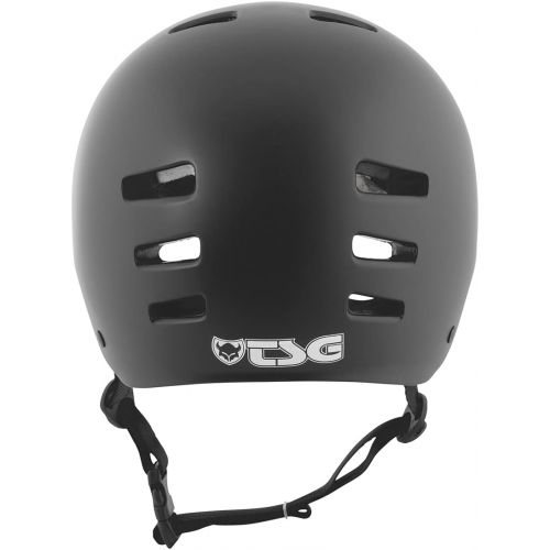  TSG Evolution Bike & Skate Helmet w/Snug Fit in Satin Black for Cycling, BMX, Skateboarding, Rollerblading, Roller Derby, E-Boarding, E-Skating, Longboarding, Park Skating, Urban E