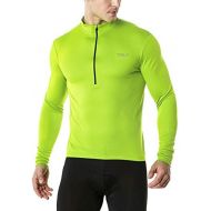 TSLA Mens Long Sleeve Bike Cycling Jersey, Quick Dry Breathable Reflective Biking Shirts with 3 Rear Pockets