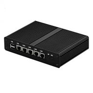 Firewall Micro Appliance VPN Router Mikrotik Pfsense Network Security Industrial Mini PC with 4X Gigabit Intel LAN Ports J1900 8G RAM 128G SSD I5 (TSOON I5)