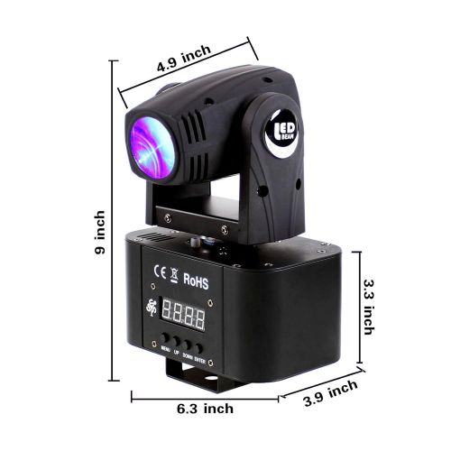  TSSS RGBW Moving Head LED DJ Lighting 4-In-1 DMX Stage Light for Wedding Party Live Concert Events Band Show