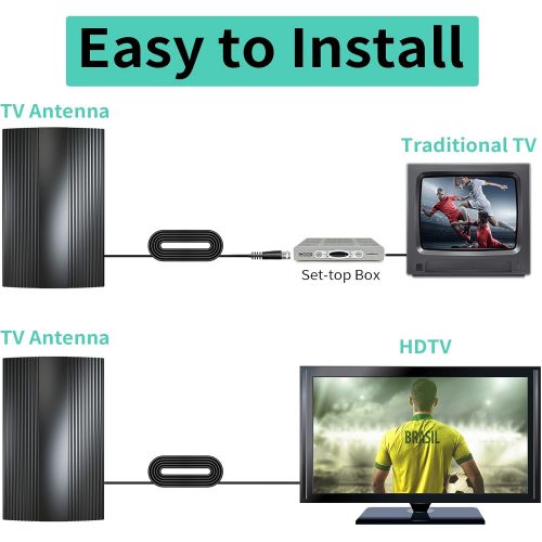  TS-ant 2022 Amplified HD TV Antenna up 400 Miles Range (M)