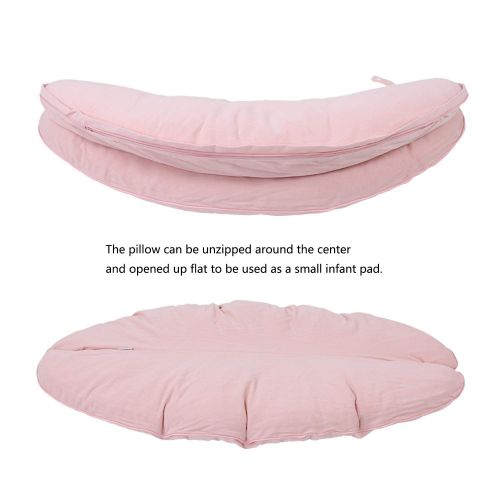  TT TABTOP SMARTER TabTop Breastfeeding Pillow with Buckel to Waist, Nursing Pillow and Kids Sleeping Mattress Two in One Pink Color Feeding Pillow