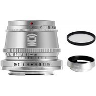 TTArtisan 35mm F1.4 APS-C Format Large Aperture Manual Focus Fixed Lens for Canon M Mount Camera Silver