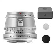 TTArtisan 35mm F1.4 APS-C Manual Focus Lens Compatible with Fuji Fujifilm X-Mount, X-A1, X-A10, X-A2, X-A2, X-A3, X-A5, X-A7, X-M1, X-M2, X-H1, X-T1, X-T10 X (Color Silver)