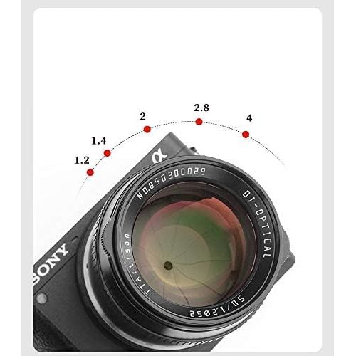  TTArtisan 50mm F1.2 APS-C Manual Focus Lens for Panasonic, Olympus Micro M4/3 Mirrorless Cameras