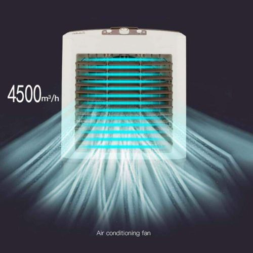  TTIK Air Cooler Automatic 90° Swing Around with 45L Water Tank Third Gear Speed Air Circulator Purifier Humidifier for Office, Dorm, Nightstand, L51 × W37 × H83cm