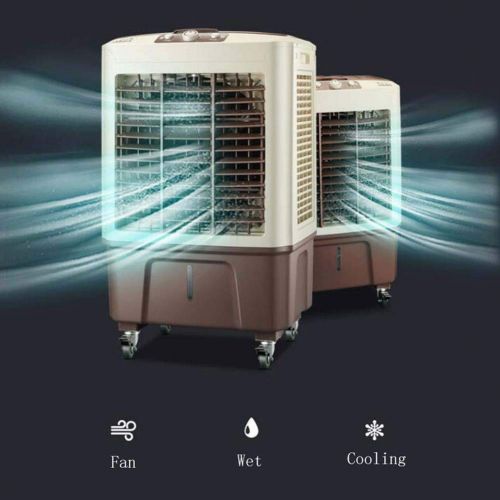  TTIK Air Cooler Automatic 90° Swing Around with 45L Water Tank Third Gear Speed Air Circulator Purifier Humidifier for Office, Dorm, Nightstand, L51 × W37 × H83cm