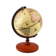 [아마존베스트]TTKTK Mini Vintage World Globe Antique Decorative Desktop Globe Rotating Earth Geography Globe Wooden Base Educational Globe Wedding Gift with Magnifying Glass