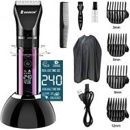 [아마존 핫딜]  [아마존핫딜]Haarschneidemaschine - Fortschrittliche Keramik, TTMOW Profi Bart Trimmer Herren, 2200mAh Akku Bartschneider, 240 Minuten Arbeitszeit Prazisionstrimmer Manner mit LCD Anzeige und L