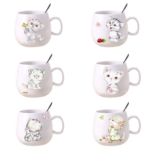  TTSAM 12PCS Beautiful Cat Stickers, 6PCS Bigger Stickers for Wall Toilet 6PCS Smaller Suitable for Mobile Phone...