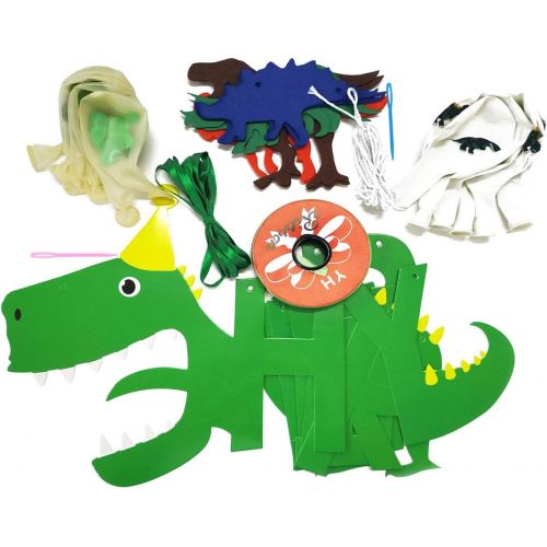  TTSAM Dinosaur Themed Happy Birthday Banner Party Decorations,Jurassic World Party Supplies Set for Kids Birthday Parties and Baby Shower Dino Birthday Colorful Felt Banner Latex Dinosau