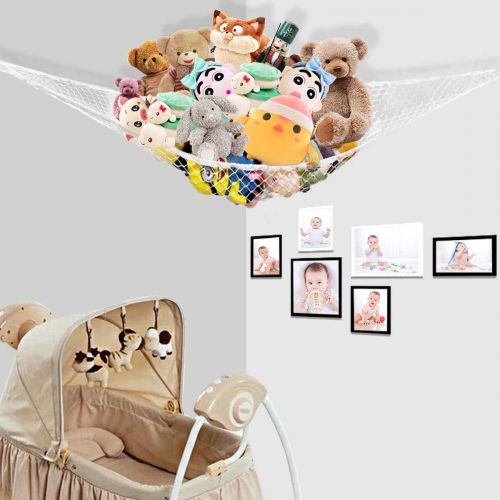  [아마존베스트]TTSAM Hammock Mesh Toy Net Stuffed Animal Hammock Mesh Toys Net for Kids Jumbo Large Storage Mesh Net for Pet Corner Animal Hammock Stuffed Animals Wall Hanging Organizer Christmas Gift