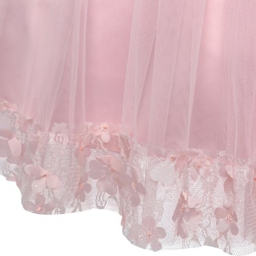  TTYAOVO Girls Lace Applique Dress Birthday Wedding Party Princess Prom Dresses