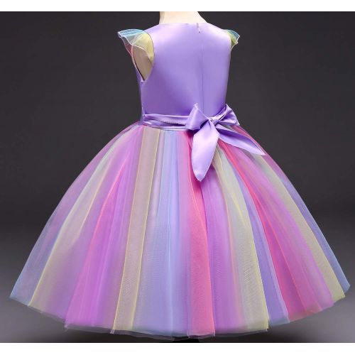  TTYAOVO Baby Girls Unicorn Costume Halloween Birthday Party Princess Dress