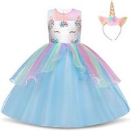 [아마존 핫딜] [아마존핫딜]TTYAOVO Girls Unicorn Costume Dress Kids Pageant Flower Princess Party Dresses