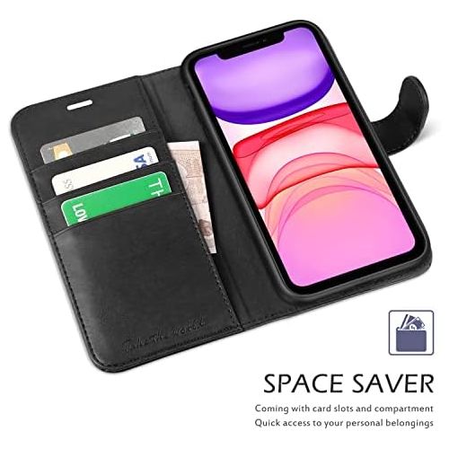  [아마존베스트]TUCCH iPhone 11 Case, iPhone 11 Wallet Case with [RFID Blocking] Card Slots Stand Magnetic Closure, Protective PU Leather [Shockproof TPU] Flip Cover Compatible with iPhone 11 (201