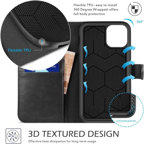  [아마존베스트]TUCCH iPhone 11 Case, iPhone 11 Wallet Case with [RFID Blocking] Card Slots Stand Magnetic Closure, Protective PU Leather [Shockproof TPU] Flip Cover Compatible with iPhone 11 (201