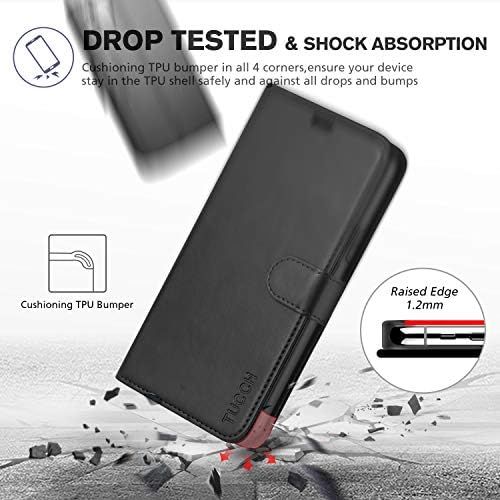  [아마존베스트]TUCCH Wallet Case for iPhone 12 Pro/iPhone 12 5G, RFID Blocking Card Slot Stand [Shockproof TPU Interior Case] PU Leather Magnetic Protect Flip Cover Compatible with iPhone 12/12 P