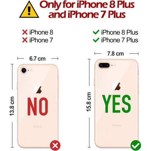  [아마존베스트]TUCCH iPhone 8 Plus Wallet Case, iPhone 7 Plus Case, Premium PU Leather Flip Case with Card Slot, Stand Holder, Magnetic Closure [Shockproof TPU Interior Case] Compatible with iPho