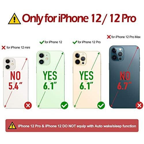  [아마존베스트]TUCCH Wallet Case for iPhone 12 Pro/iPhone 12 5G, Premium PU Leather Flip Folio Cover with Card Slot, Stand Book Design [Shockproof TPU Interior Case] Compatible with iPhone 12/12