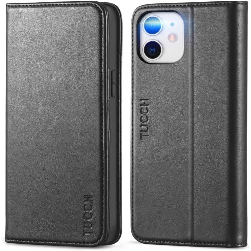  [아마존베스트]TUCCH Wallet Case for iPhone 12 Pro/iPhone 12 5G, Premium PU Leather Flip Folio Cover with Card Slot, Stand Book Design [Shockproof TPU Interior Case] Compatible with iPhone 12/12