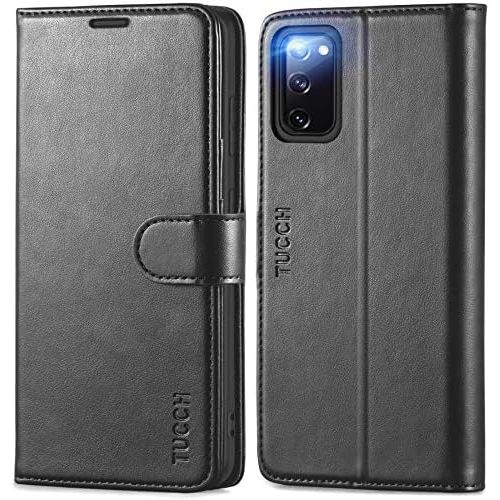  [아마존베스트]TUCCH Galaxy S20 FE Wallet Case with [TPU Shockproof Interior Case] Folio Kickstand [RFID Blocking] Card Slot, Magnetic PU Leather Protect Folio Cover Compatible with Galaxy S20 FE