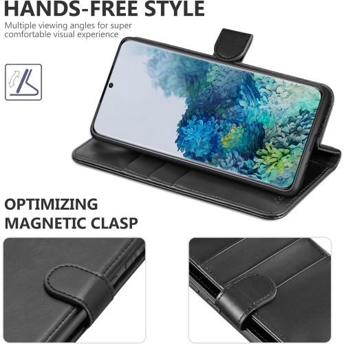  [아마존베스트]TUCCH Galaxy S20 FE Wallet Case with [TPU Shockproof Interior Case] Folio Kickstand [RFID Blocking] Card Slot, Magnetic PU Leather Protect Folio Cover Compatible with Galaxy S20 FE