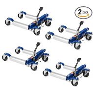 TUFFIOM Car Wheel Dolly Jack Set of 4, Hydraulic 1500-lbs Car Skates, 12'' Wheel Vehicle Positioning Jack, Heavy Duty Rollers with Foot Pedal for Tire Auto Repair Moving, Blue