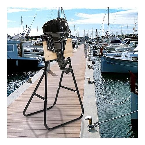  TUFFIOM Outboard Boat Motor Stand, Outboard Engine Carrier Boat Motor Support Stand, 440lbs Capacity for Motor Storage Repair Maintenance