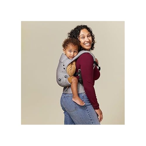  Baby Tula Explore Baby Carrier, Adjustable Newborn to Toddler Carrier, Ergonomic and Multiple Positions for 7 - 45 pounds (Linen Ash)