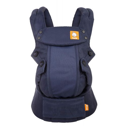  Baby Tula Coast Explore Mesh Baby Carrier 7 ? 45 lb, Adjustable Newborn to Toddler Carrier, Multiple Ergonomic Positions Front and Back, Breathable ? Coast Indigo, Navy Blue