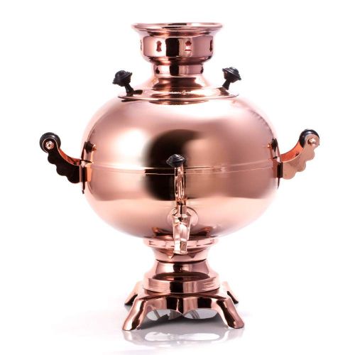 TULA Sphere Electric Brass Samovar Russian Samovar 3.17-qt. (3 L) Russian Tea Maker