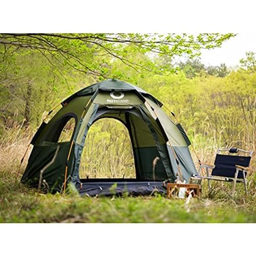  TULGIGS ROTI Camp Instant Pop Up One Touch Hexagon Tent, Family Type for 4~5 People