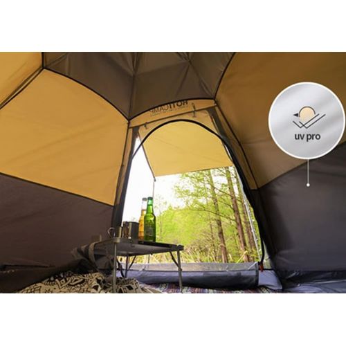  TULGIGS ROTI Camp Instant Pop Up One Touch Hexagon Tent, Family Type for 4~5 People