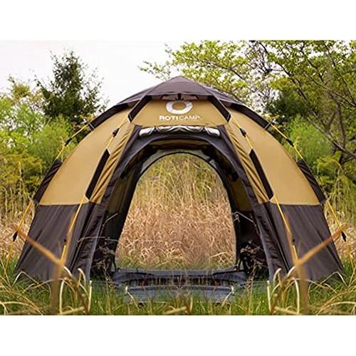  TULGIGS ROTI Camp Instant Pop Up One Touch Hexagon Tent, Family Type for 4~5 People