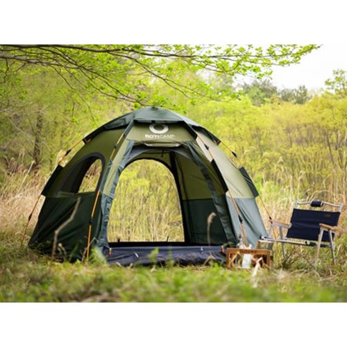  TULGIGS ROTI Camp Instant Pop Up One Touch Hexagon Tent, Family Type for 4~5 People