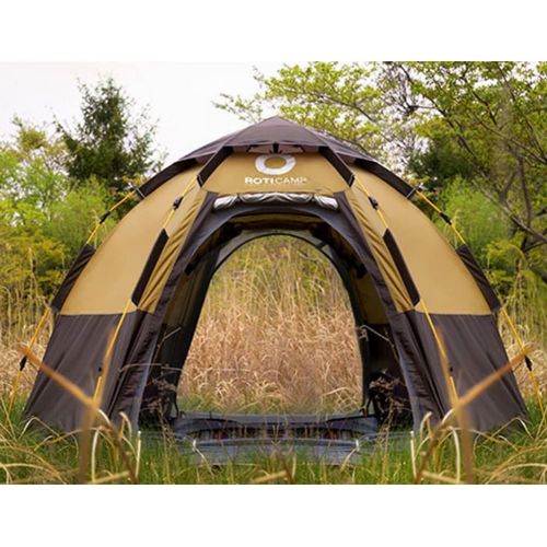  TULGIGS ROTI Camp Instant Pop Up One Touch Hexagon Tent, Family Type for 4~5 People