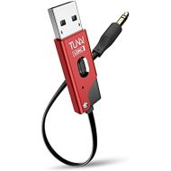 [아마존베스트]-Service-Informationen TUNAI Firefly Chat Bluetooth Receiver: Worldwide Smallest Wireless Bluetooth 4.2 Adapter with 3.5 mm AUX Jack and Hands-Free Kit for Car (Red)