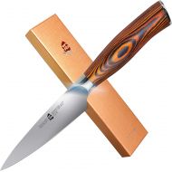 [아마존 핫딜]  [아마존핫딜]TUO Cutlery Paring Knife - Fruit Knife - German Steel with Pakkawood Handle with Case - 4 - Fiery Series