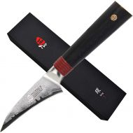 [아마존 핫딜] [아마존핫딜]TUO Birds Beak Paring Tourne Knife 2.5 inch (Birds Beak Peeling Knife or Parer) - Damascus Kitchen Knives - Japanese AUS-10 HC Stainless Steel Cutting Core Blade - G10 Handle - Rin