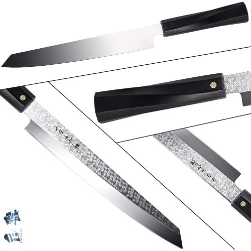  [아마존 핫딜] [아마존핫딜]TUO Sashimi Sushi Yanagiba Knife - Japanese Kitchen Knife 8.25 with AUS-8 Stainless Super Steel - Full Tang Slicing Fish Knife Single-bevel (Tanto) Including Gift Box - Vesper Seri