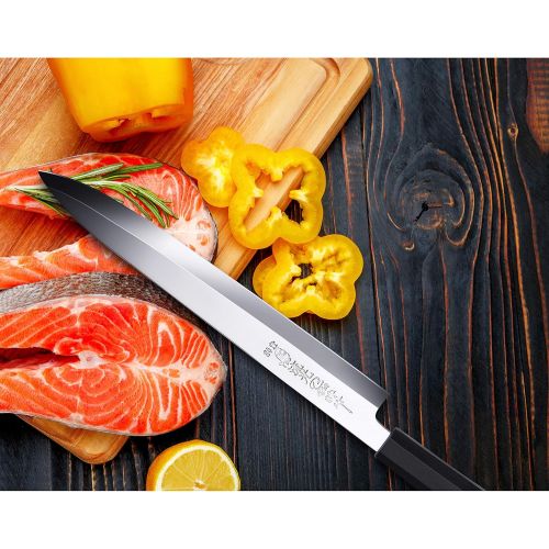  [아마존 핫딜] TUO Sashimi Sushi Yanagiba Knife - Japanese Kitchen Knife 8.25 with High Carbon Stainless Steel Sharp Blade - Slicing Carving Knife Right Handed Single-bevel - Meteor Series