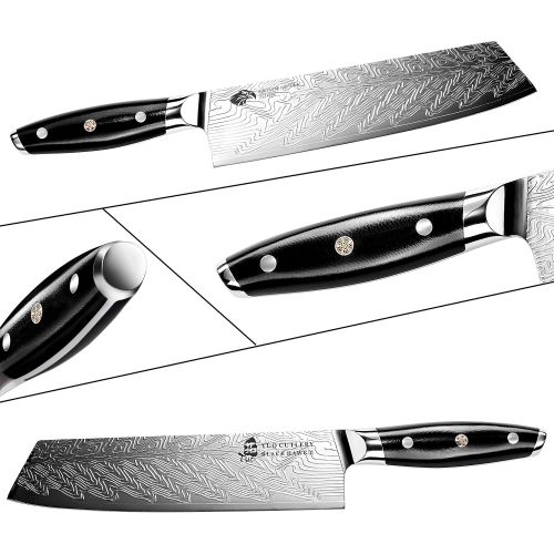  [아마존 핫딜] TUO Kiritsuke Chef Knife - Vegetable Cleaver Kitchen Knife 8-inch HighCarbonStainlessSteel- Japanese Knives with G10 Full Tang Handle - Black Hawk-S Knives Including Gift Box