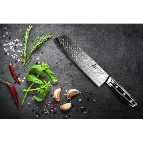  [아마존 핫딜] TUO Kiritsuke Chef Knife - Vegetable Cleaver Kitchen Knife 8-inch HighCarbonStainlessSteel- Japanese Knives with G10 Full Tang Handle - Black Hawk-S Knives Including Gift Box