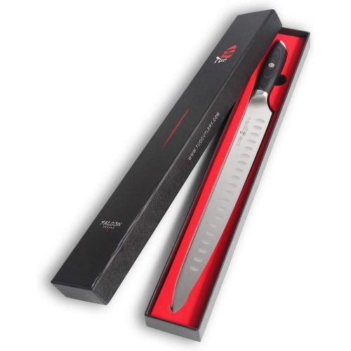  TUO Slicing Carving Knife 12 inch - Slicing Carving Knife for Brisket Turkey Meat German Steel with Full Tang Pakkawood Handle - FALCON SERIES with Gift Box