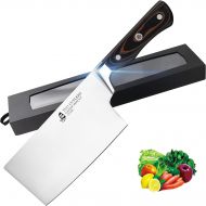 [아마존베스트]TUO Cleaver Knife - 6.5 inch Vegetable Meat Cleaver Knife - German Stainless Steel Cutlery - G10 Ergonomic Handle - Legacy Series