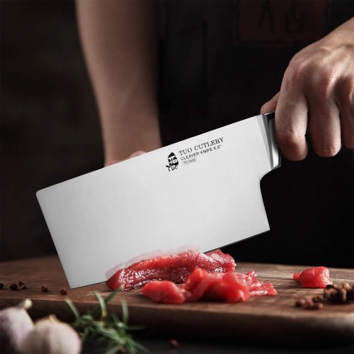  [아마존베스트]TUO Cleaver Knife - 6.5 inch Vegetable Meat Cleaver Knife - German Stainless Steel Cutlery - G10 Ergonomic Handle - Legacy Series