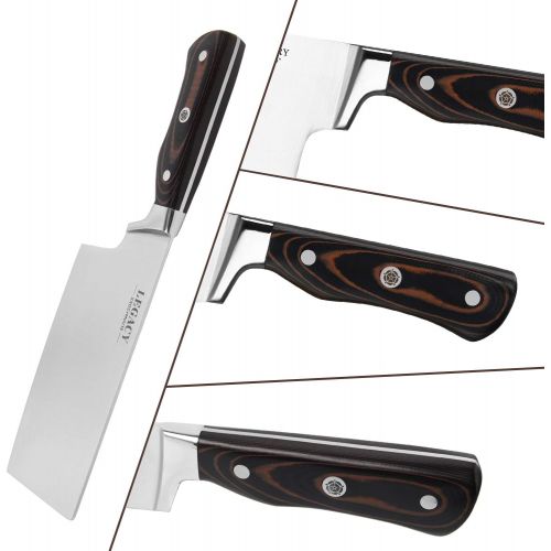  [아마존베스트]TUO Cleaver Knife - 6.5 inch Vegetable Meat Cleaver Knife - German Stainless Steel Cutlery - G10 Ergonomic Handle - Legacy Series