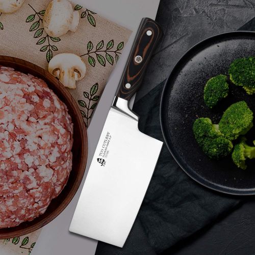  [아마존베스트]TUO Cleaver Knife - 6.5 inch Vegetable Meat Cleaver Knife - German Stainless Steel Cutlery - G10 Ergonomic Handle - Legacy Series